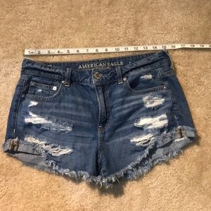 AE denim shorts